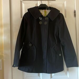 Soia and Kyo trench pea coat canvas black y2k